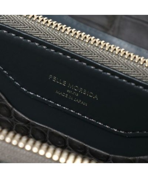 PELLE MORBIDA（ペッレモルビダ）の「Cocodrillo（コッコドリーロ） CRS010A-ラウンドジップウォレット（ショルダーバッグ・メンズ・チャコールグレー/ブルー/ブラック・FREE）」の21枚目の写真