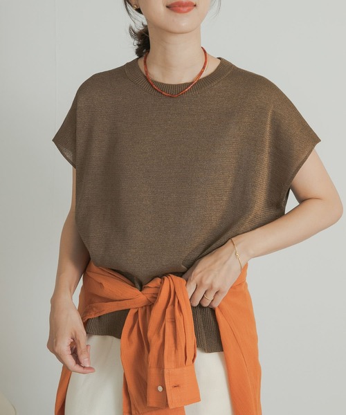 URBAN RESEARCH DOORS（アーバンリサーチドアーズ）の「ウォッシャブルドライニット（ニット/セーター・レディース・ブラック/ブラウン・MEDIUM）」の20枚目の写真