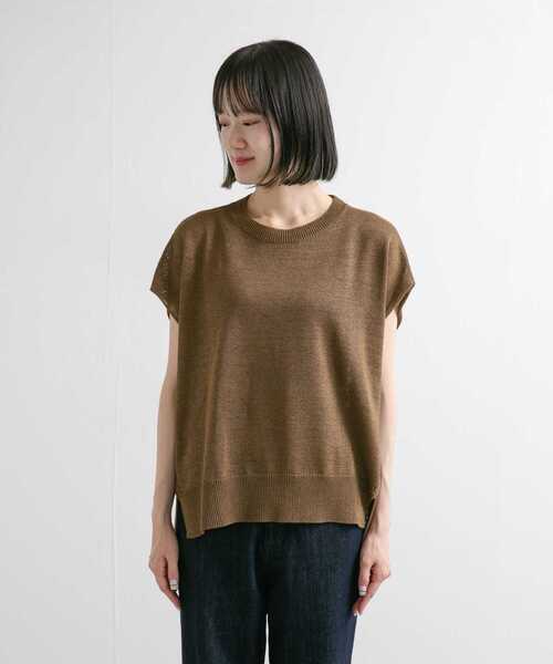 URBAN RESEARCH DOORS（アーバンリサーチドアーズ）の「ウォッシャブルドライニット（ニット/セーター・レディース・ブラック/ブラウン・MEDIUM）」の8枚目の写真