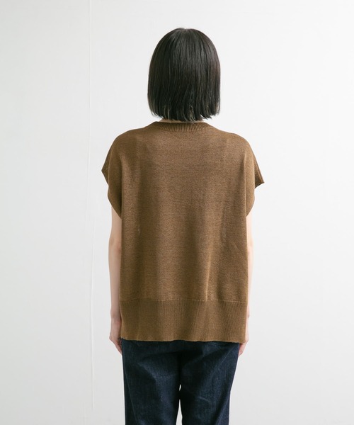 URBAN RESEARCH DOORS（アーバンリサーチドアーズ）の「ウォッシャブルドライニット（ニット/セーター・レディース・ブラック/ブラウン・MEDIUM）」の6枚目の写真