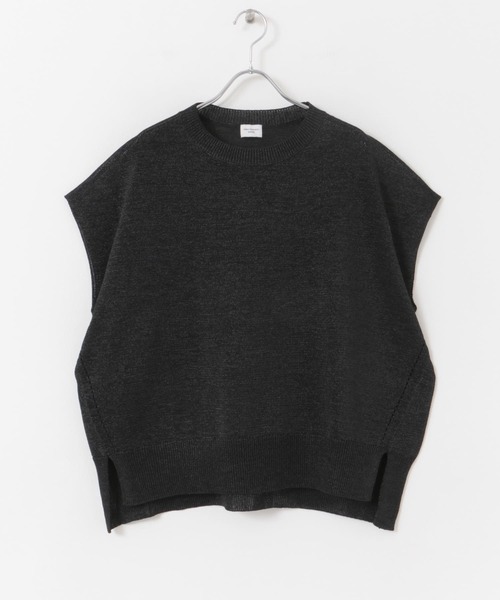 URBAN RESEARCH DOORS（アーバンリサーチドアーズ）の「ウォッシャブルドライニット（ニット/セーター・レディース・ブラック/ブラウン・MEDIUM）」の4枚目の写真