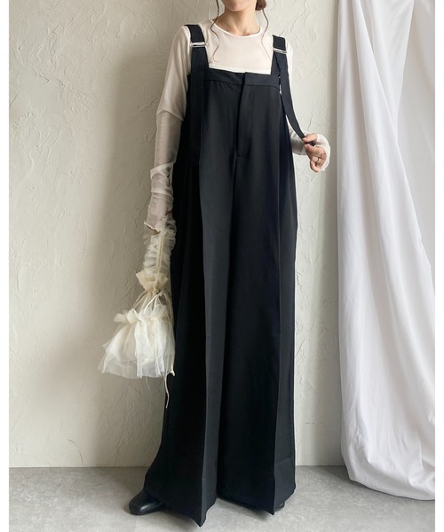 サイズ7 sus-sous オーバーオール サロペット She's Closet サロペット オーバーオール フロントジップハイ
