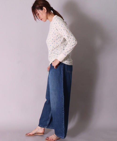 JEMORGAN（ジェーイーモーガン）の「(LK)【JEMORGAN】【パックT】小花柄 ワッフル 長袖 Tシャツ（Tシャツ/カットソー・レディース・ブルー系2/ブルー系1/パープル系1/ピンク系1/ブルー系3/パープル系2/ブルー系6/ブルー系4/ピンク系6/ブルー系5/ピンク系5/ピンク系4・FREE）」の17枚目の写真