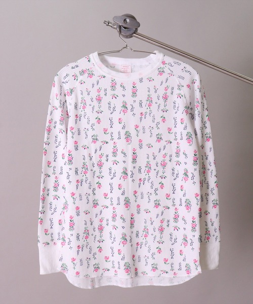 HANNAH×RHC：希少コラボ【小花柄×ワッフル生地】サーマル長袖tシャツ HANNAH×RHC：希少コラボ【小花柄×ワッフル生地】サーマル長袖t