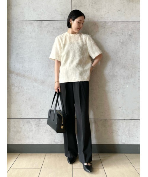 Mila Owen（ミラオーウェン）の「ウエストゴムシワレスイージパンツ