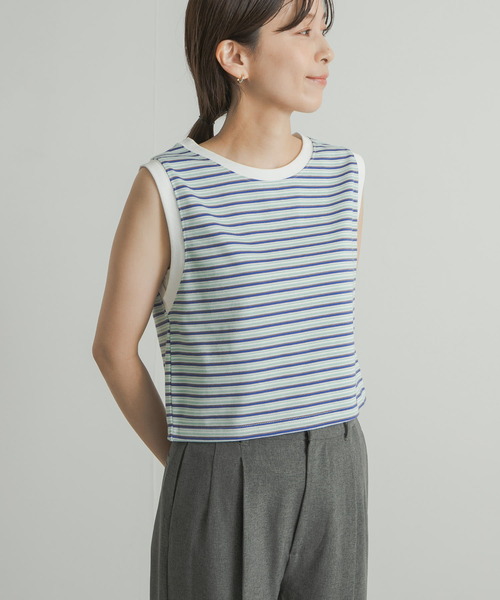 STAR&STRIPE（スターアンドストライプ）の「STAR&STRIPE　MULTI BORDER BUSTIER（タンクトップ・レディース・ブラウン系その他/レッド系その他/グリーン系その他・MEDIUM）」の4枚目の写真