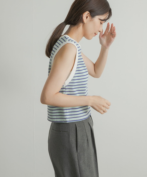 STAR&STRIPE（スターアンドストライプ）の「STAR&STRIPE　MULTI BORDER BUSTIER（タンクトップ・レディース・ブラウン系その他/レッド系その他/グリーン系その他・MEDIUM）」の5枚目の写真