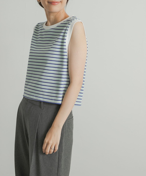 STAR&STRIPE（スターアンドストライプ）の「STAR&STRIPE　MULTI BORDER BUSTIER（タンクトップ・レディース・ブラウン系その他/レッド系その他/グリーン系その他・MEDIUM）」の8枚目の写真