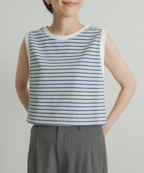 STAR&STRIPE（スターアンドストライプ）の「STAR&STRIPE　MULTI BORDER BUSTIER（タンクトップ・レディース・ブラウン系その他/レッド系その他/グリーン系その他・MEDIUM）」の9枚目の写真