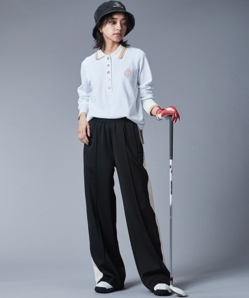 鹿の子ロングスリーブポロシャツ ＜大きいサイズ有＞シックスタイル