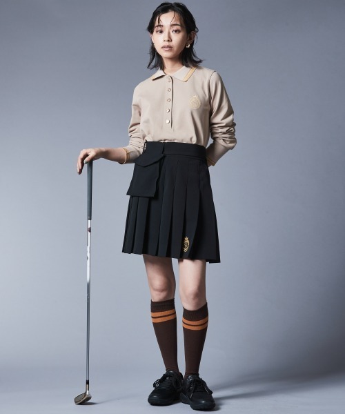 鹿の子ロングスリーブポロシャツ ＜大きいサイズ有＞シックスタイル