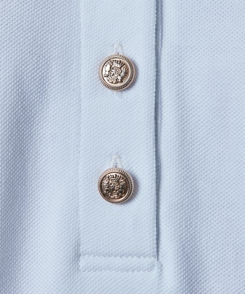 CHIC STYLE（シックスタイル）の「鹿の子ロングスリーブポロシャツ ＜大きいサイズ有＞シックスタイルゴルフ（ポロシャツ・レディース・オフホワイト/ブラック/ベージュ・3L/LL/L/M/5L/4L）」の16枚目の写真