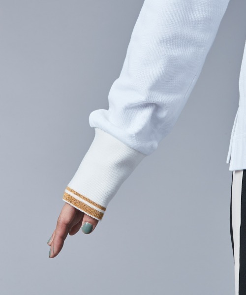 CHIC STYLE（シックスタイル）の「鹿の子ロングスリーブポロシャツ ＜大きいサイズ有＞シックスタイルゴルフ（ポロシャツ・レディース・オフホワイト/ブラック/ベージュ・3L/LL/L/M/5L/4L）」の18枚目の写真