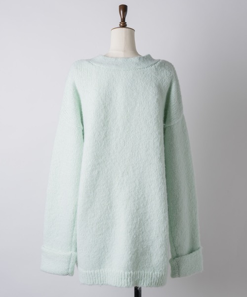 side button over knit / サイドボタンオーバーニット（ニット