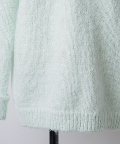 GIUNON(ジウノン)の「side button over knit / サイドボタンオーバーニット(ニット/セーター・レディース・ミント/ネイビー・FREE)」の15枚目の写真