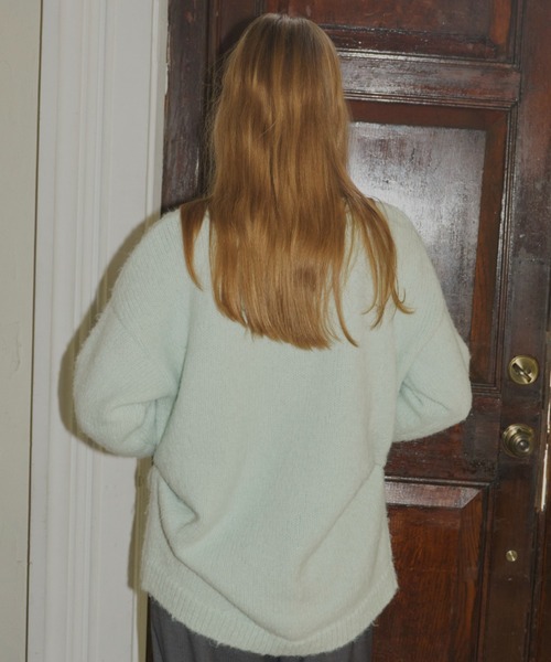 side button over knit / サイドボタンオーバーニット（ニット