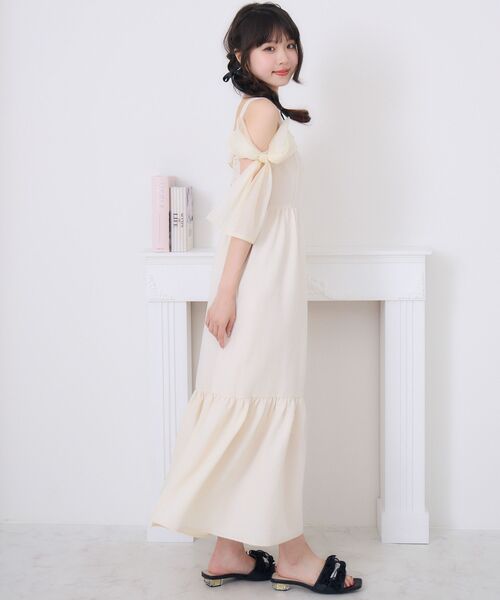 ems excite（エムズエキサイト）の「サイドリボンOP（ワンピース・レディース・ブラック/ナチュラル/ホワイト系その他・FREE）」の8枚目の写真