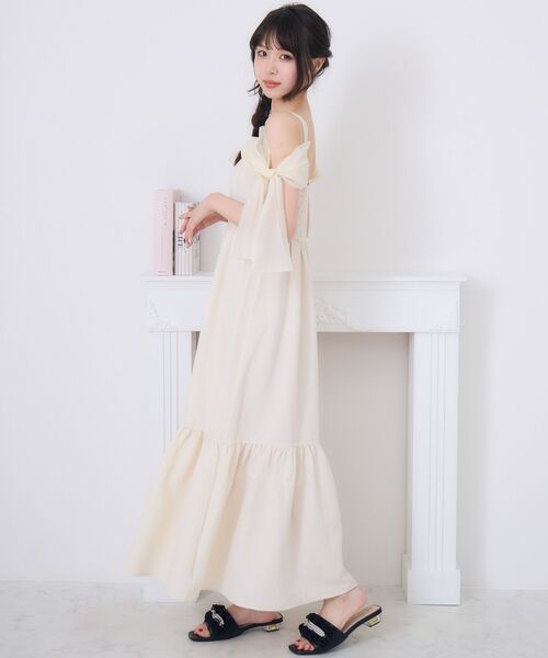ems excite（エムズエキサイト）の「サイドリボンOP（ワンピース・レディース・ブラック/ナチュラル/ホワイト系その他・FREE）」の9枚目の写真