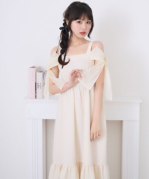 ems excite（エムズエキサイト）の「サイドリボンOP（ワンピース・レディース・ブラック/ナチュラル/ホワイト系その他・FREE）」の11枚目の写真