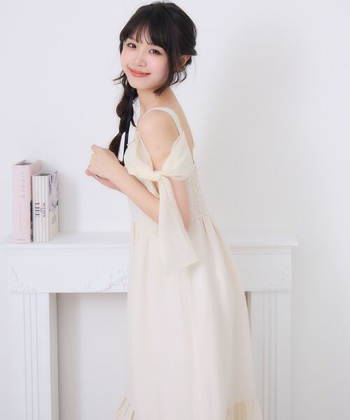 ems excite（エムズエキサイト）の「サイドリボンOP（ワンピース・レディース・ブラック/ナチュラル/ホワイト系その他・FREE）」の12枚目の写真