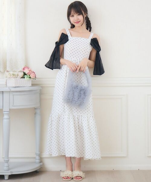 ems excite（エムズエキサイト）の「サイドリボンOP（ワンピース・レディース・ブラック/ナチュラル/ホワイト系その他・FREE）」の16枚目の写真