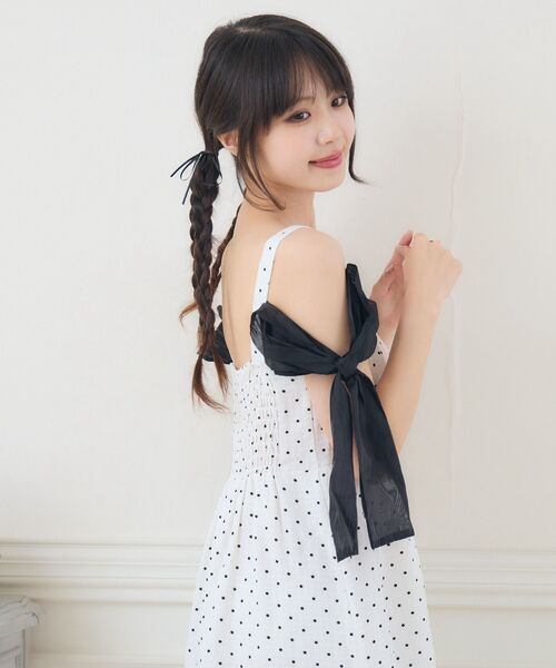 ems excite（エムズエキサイト）の「サイドリボンOP（ワンピース・レディース・ブラック/ナチュラル/ホワイト系その他・FREE）」の20枚目の写真