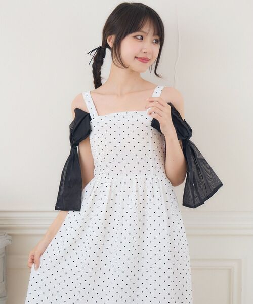 ems excite（エムズエキサイト）の「サイドリボンOP（ワンピース・レディース・ブラック/ナチュラル/ホワイト系その他・FREE）」の21枚目の写真