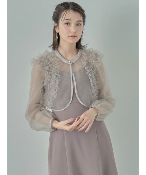 earth music&ecology(アースミュージックアンドエコロジー)の「SET2点チュールブラウス付きキャミワンピース(ワンピース・レディース・モカ/ブラック/ボルドー・M/S)」の18枚目の写真