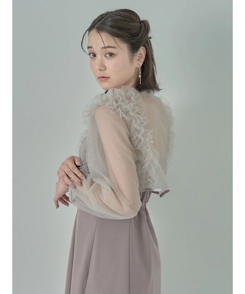 earth music&ecology(アースミュージックアンドエコロジー)の「SET2点チュールブラウス付きキャミワンピース(ワンピース・レディース・モカ/ブラック/ボルドー・M/S)」の19枚目の写真