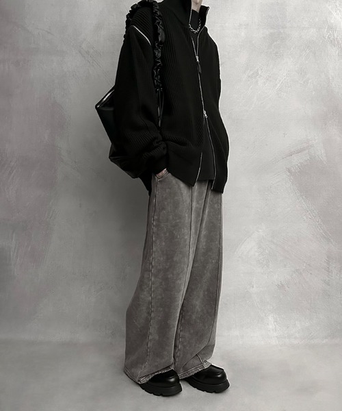 【SERACE】2way loose zip drivers knit / 2wayルーズジップドライバーズニット（ニット/セーター）｜SERACE（セラス）