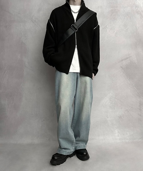 【SERACE】2way loose zip drivers knit / 2wayルーズジップドライバーズニット（ニット/セーター）｜SERACE（セラス）