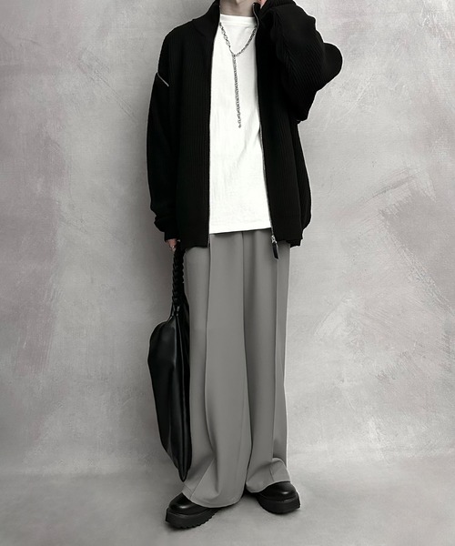 【SERACE】2way loose zip drivers knit / 2wayルーズジップドライバーズニット（ニット/セーター）｜SERACE（セラス）