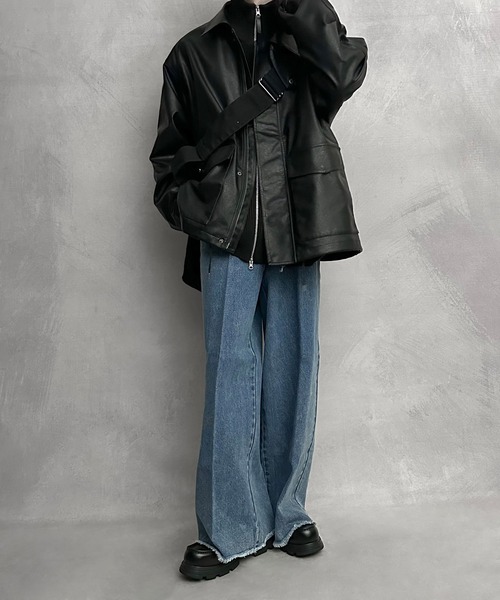 【SERACE】2way loose zip drivers knit / 2wayルーズジップドライバーズニット（ニット/セーター）｜SERACE（セラス）