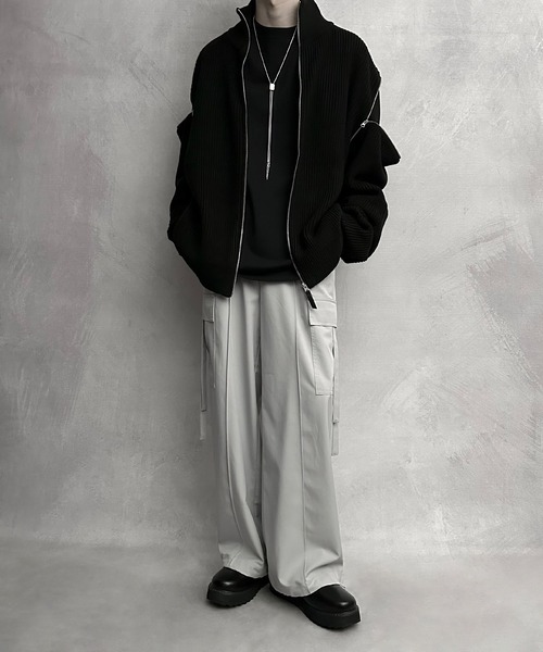 【SERACE】2way loose zip drivers knit / 2wayルーズジップドライバーズニット（ニット/セーター）｜SERACE（セラス）