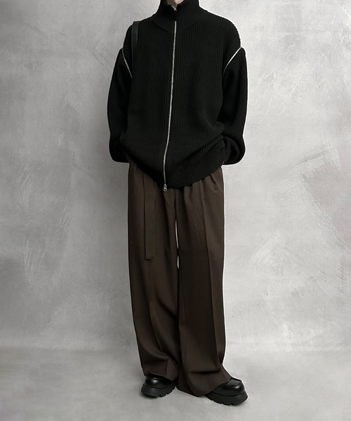 【SERACE】2way loose zip drivers knit / 2wayルーズジップドライバーズニット（ニット/セーター）｜SERACE（セラス）
