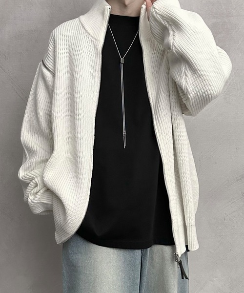 【SERACE】2way loose zip drivers knit / 2wayルーズジップドライバーズニット（ニット/セーター）｜SERACE（セラス）