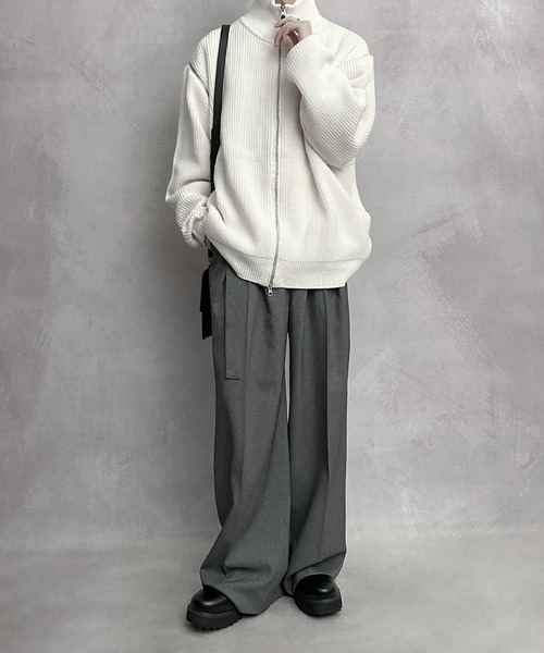 【SERACE】2way loose zip drivers knit / 2wayルーズジップドライバーズニット（ニット/セーター）｜SERACE（セラス）