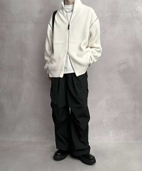 【SERACE】2way loose zip drivers knit / 2wayルーズジップドライバーズニット（ニット/セーター）｜SERACE（セラス）