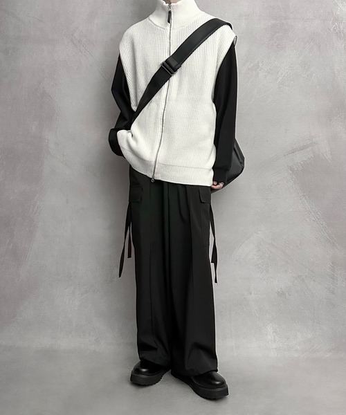 【SERACE】2way loose zip drivers knit / 2wayルーズジップドライバーズニット（ニット/セーター）｜SERACE（セラス）