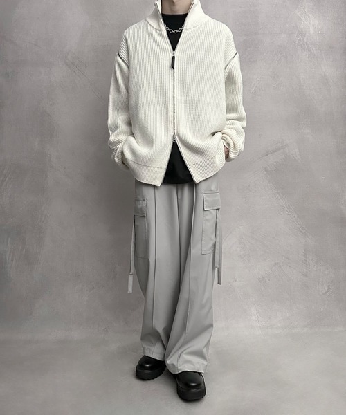 【SERACE】2way loose zip drivers knit / 2wayルーズジップドライバーズニット（ニット/セーター）｜SERACE（セラス）