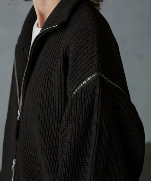 【SERACE】2way loose zip drivers knit / 2wayルーズジップドライバーズニット（ニット/セーター）｜SERACE（セラス）