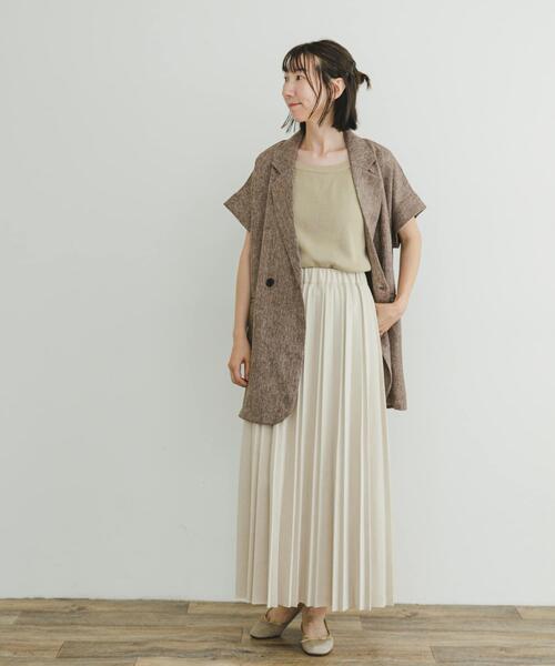 ITEMS URBANRESEARCH(アイテムズ アーバンリサーチ)の「フェイクスエードプリーツスカート(スカート・レディース・カーキ/ライトベージュ/モカ/ブラック・FREE)」の15枚目の写真