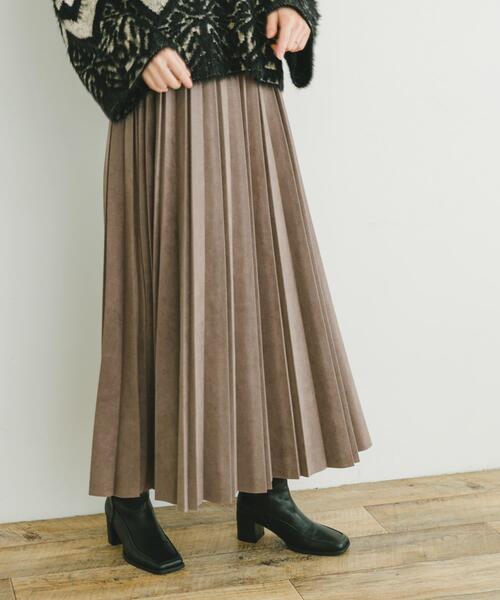 ITEMS URBANRESEARCH(アイテムズ アーバンリサーチ)の「フェイクスエードプリーツスカート(スカート・レディース・カーキ/ライトベージュ/モカ/ブラック・FREE)」の20枚目の写真