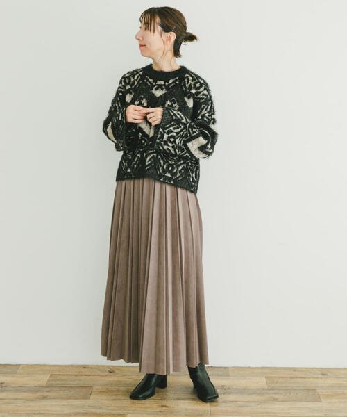 ITEMS URBANRESEARCH(アイテムズ アーバンリサーチ)の「フェイクスエードプリーツスカート(スカート・レディース・カーキ/ライトベージュ/モカ/ブラック・FREE)」の22枚目の写真