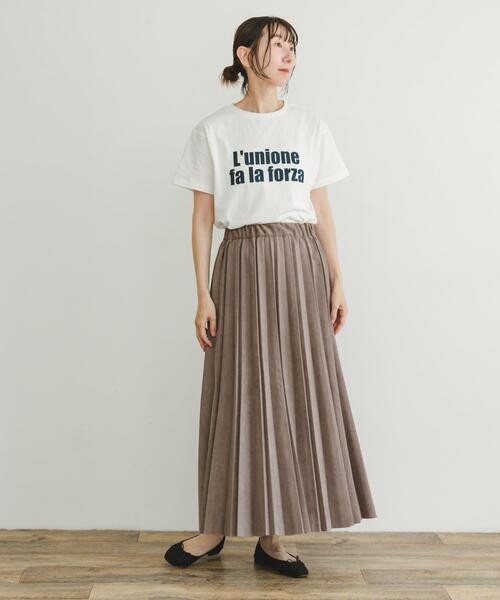 セール】フェイクスエードプリーツスカート（スカート）｜ITEMS