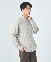 green label relaxing | ナチュラルフィット バンドカラー シャツ(シャツ/ブラウス)