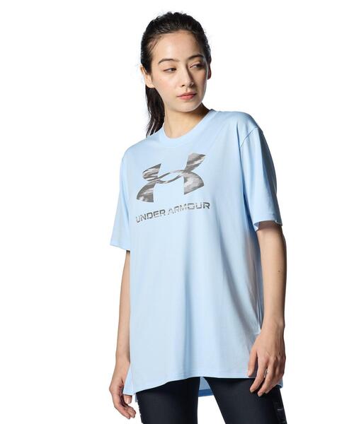 UNDER ARMOUR(アンダーアーマー)の「UAテック オーバーサイズド Tシャツ(トレーニング/レディース)(Tシャツ/カットソー・レディース・ブルー系・L/M/S/XL)」の1枚目の写真