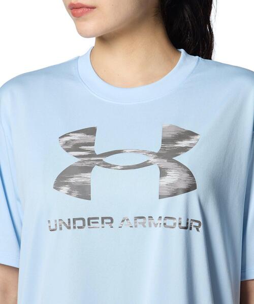 UNDER ARMOUR(アンダーアーマー)の「UAテック オーバーサイズド Tシャツ(トレーニング/レディース)(Tシャツ/カットソー・レディース・ブルー系・L/M/S/XL)」の4枚目の写真
