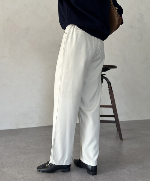 Chez toi（シェトワ）の「ポケットタックスラックスパンツ（その他パンツ・レディース・ブラック/アイボリー/ベージュ・FREE）」の8枚目の写真