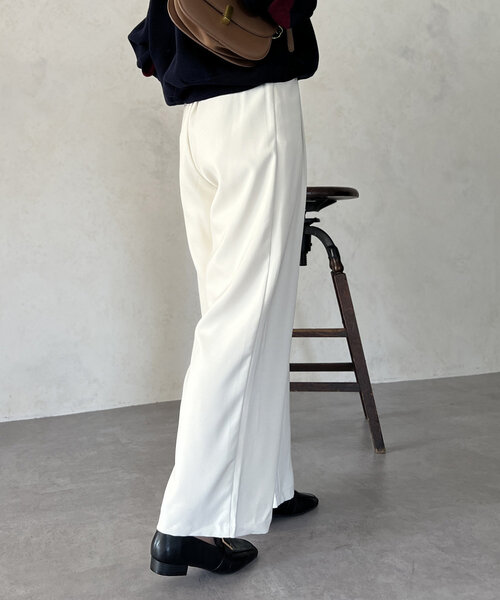 Chez toi（シェトワ）の「ポケットタックスラックスパンツ（その他パンツ・レディース・ブラック/アイボリー/ベージュ・FREE）」の10枚目の写真